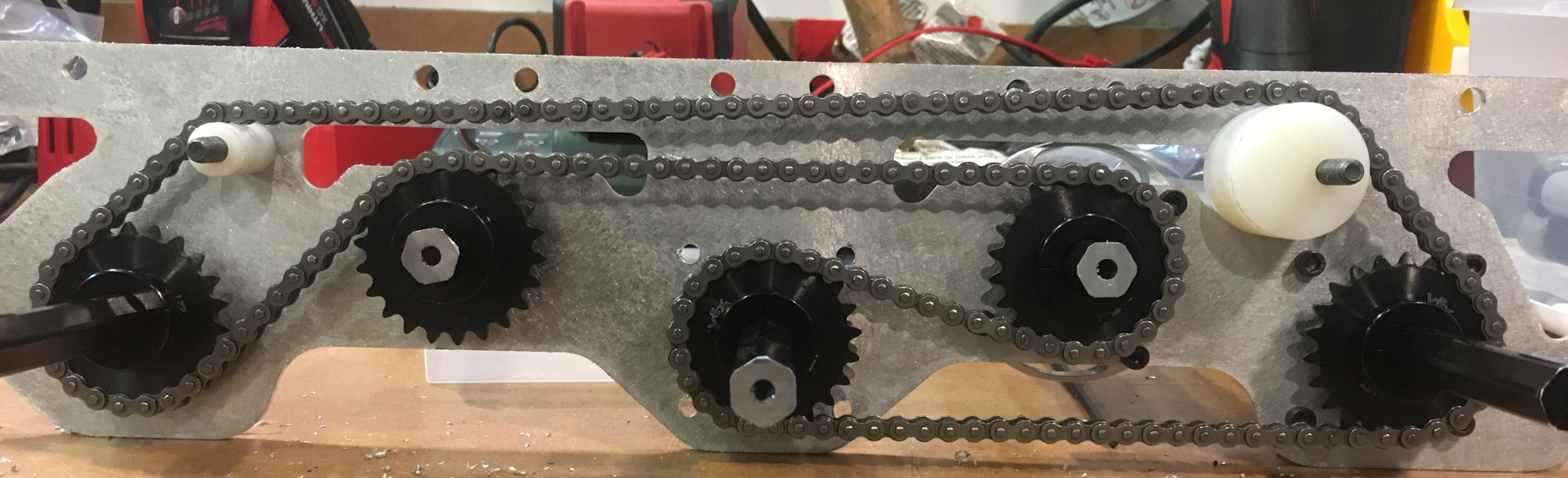 A metal chain for a drivetrain by 7244, OUT of the BOX Robotics