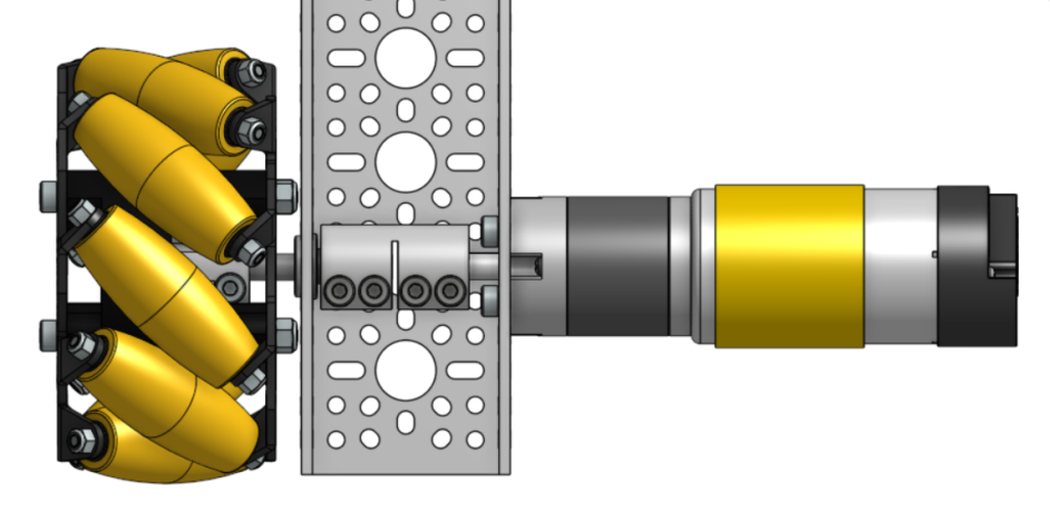A drivetrain with the wheel directly driven, but with an internally supported shaft